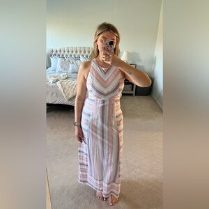 Striped Sleeveless Maxi Dress